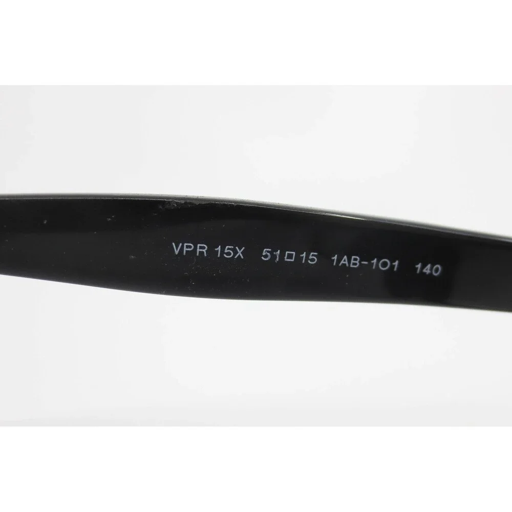 Prada VPR 15X Black Cat Eye Eyeglasses Frames 51-15-140 1AB-1O1 Italy Luxury